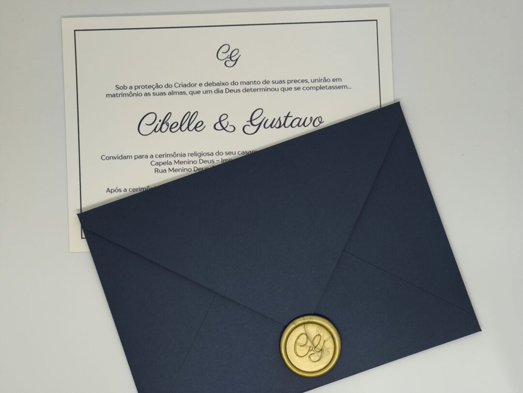 Convite de casamento "Cibelle e Gustavo"