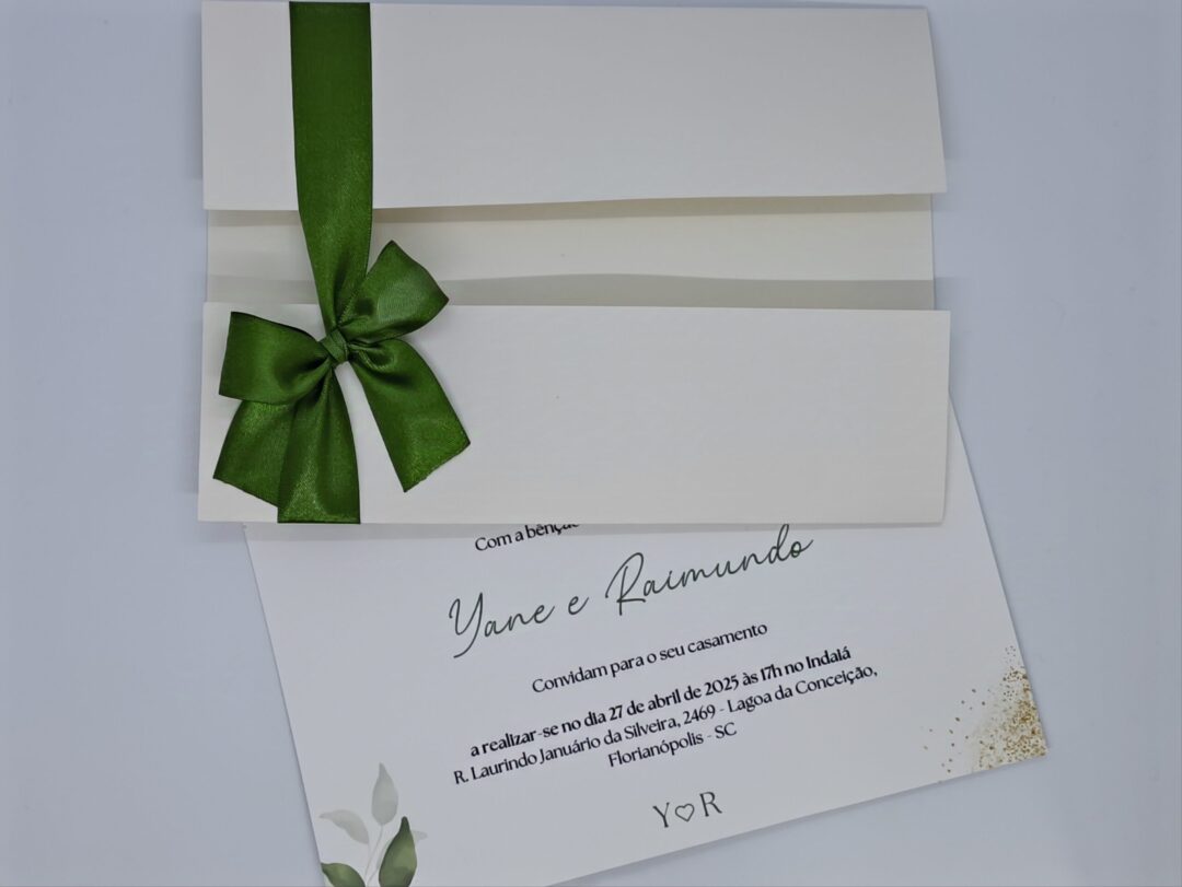 Convite de casamento "Yane e Raimundo"