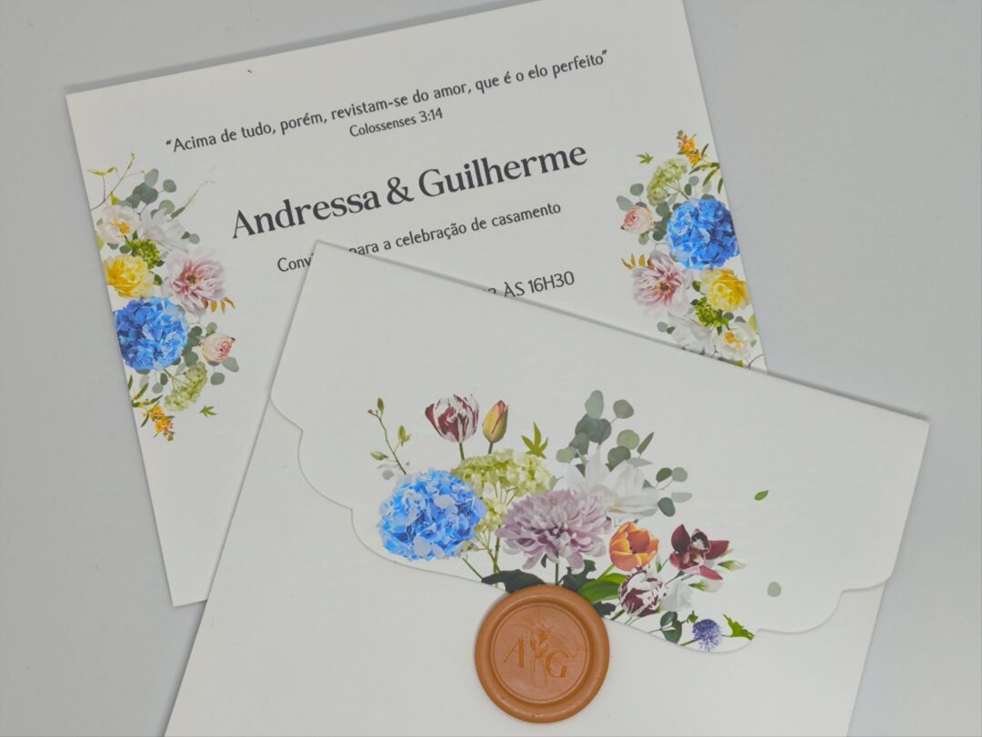 Convite de casamento "Andressa e Guilherme"