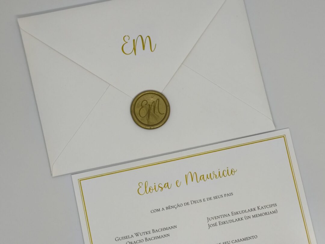 Convite de casamento "Eloisa e Maurício"