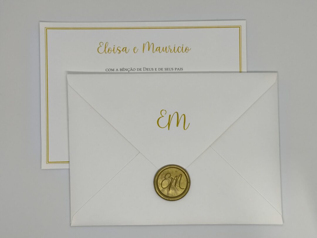 Convite de casamento "Eloisa e Maurício"